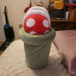 Green and Red Plush Slippers